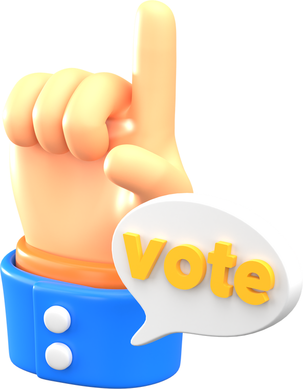 3D Voter Participation Illustration